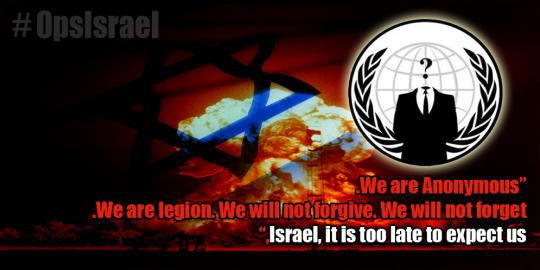 Galang kekuatan, Anonymous ingin lenyapkan Israel