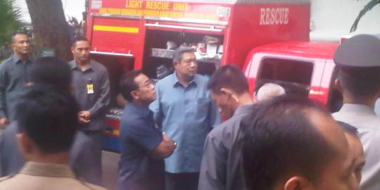 Tinjau kebakaran, raut wajah SBY terlihat sendu