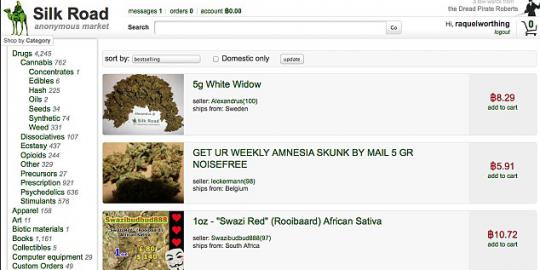 Situs ini menjual berbagai jenis narkotika
