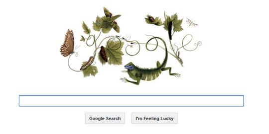 Ada iguana, serangga dan semak belukar hiasi Google hari ini