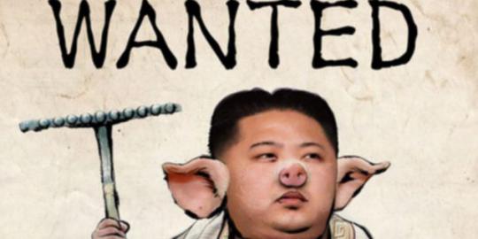 Peretas Anonymous gambarkan Kim Jong-un seperti babi
