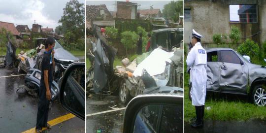Nissan Juke tabrak Xenia di Tol Purbaleunyi, 5 orang tewas