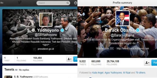 Bikin twitter, SBY disebut jiplak Obama