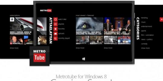 Metrotube, segera sambangi perangkat Windows 8