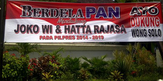 Spanduk dukungan Jokowi-Hatta Rajasa bertebaran di Solo