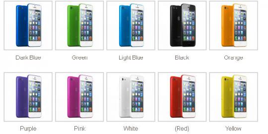 Foto iPhone dengan 10 warna beredar