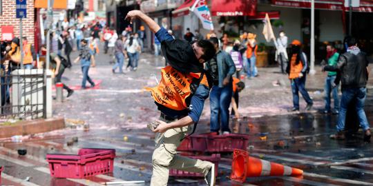 Peringatan May Day di Turki diwarnai aksi bentrok