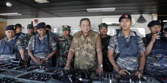 Presiden SBY tinjau latihan gabungan TNI di perairan Pulau Jawa