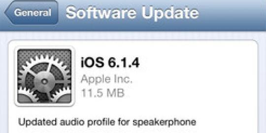 iPhone 5 dapatkan update iOS 6.1.4