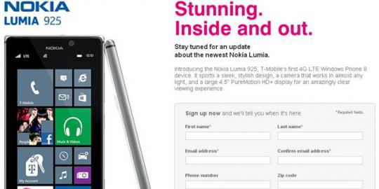 Nokia Lumia 925 eksklusif untuk T-Mobile