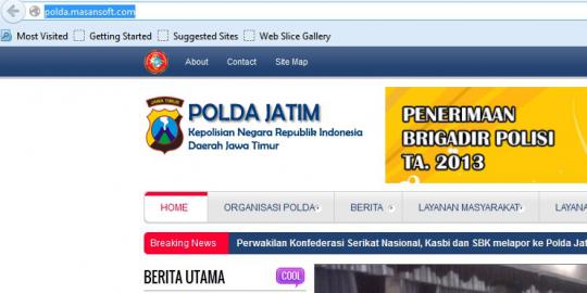 Dalam satu hari, 2 website Kepolisian Republik Indonesia tumbang