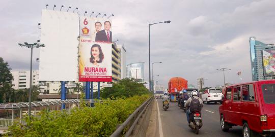 Baliho Prabowo masih berdiri di Kuningan