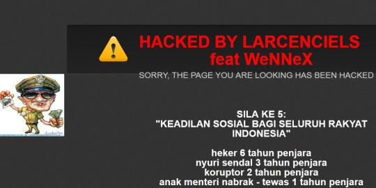 Situs Polri kembali diretas, balas dendam vonis terhadap Wildan