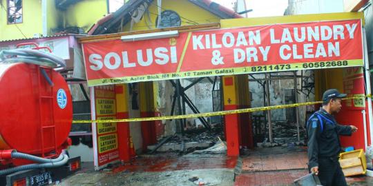 Tabung gas meledak, dua karyawan laundry luka bakar