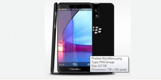 BlackBerry tengah kembangkan phablet terbaru