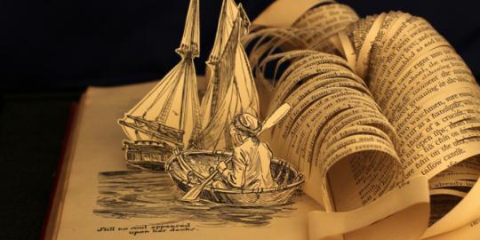 Seniman Inggris bikin tokoh cerita keluar dari buku dongeng