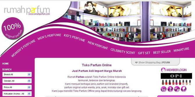 Di Rumah Parfum ada parfum impor 100 persen original 