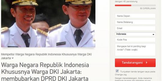 Jokowi ingin digulingkan, muncul petisi bubarkan DPRD DKI