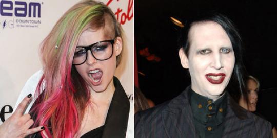 Avril Lavigne botak gara-gara Marilyn Manson!