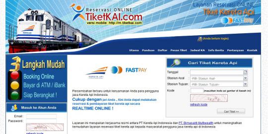 Pesan tiket kereta api online? Klik TiketKAI.com