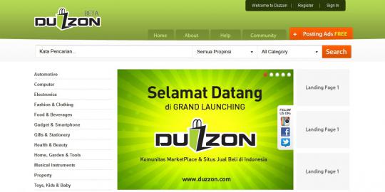Duzzon.com, siap meramaikan pasar e-commerce dalam negeri