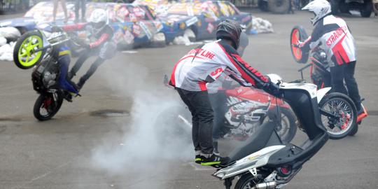 50 Motor yang dipakai balap liar disita Polsek Kembangan