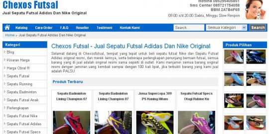 Sepatu futsal Adidas dan Nike asli di Sepatufutsalasli.com