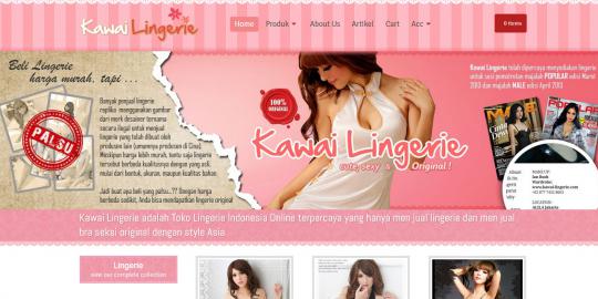 Lingerie impor dengan harga terjangkau ada di Kawai-Lingerie