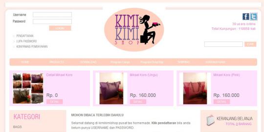 KimiKimiShop, pusat grosir tas handmade berkualitas