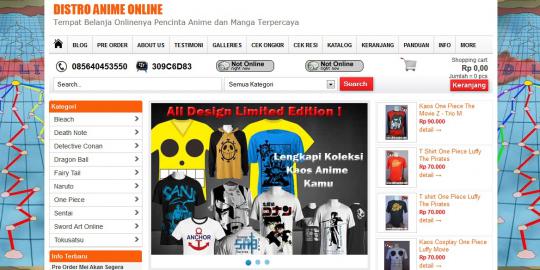 DistroAnime, distro para pecinta Anime dan Manga