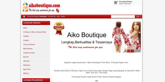 Tak perlu malu belanja pakaian seksi di AikoBoutique