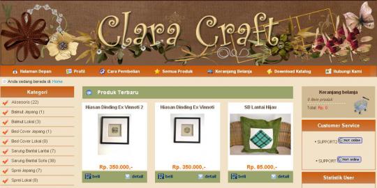 Percantik rumah dengan pernak pernik dari Claracraft com 