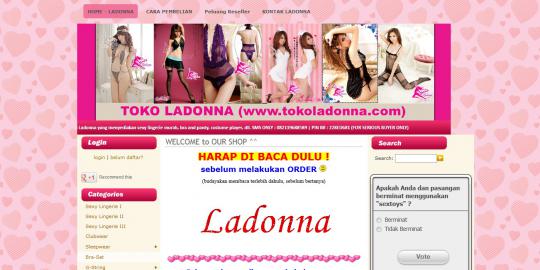 Belanja lingerie dengan mudah di TokoLadonna