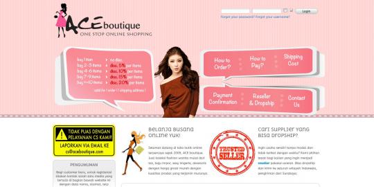 AceBoutique.com, penyediakan produk fashion wanita terlengkap
