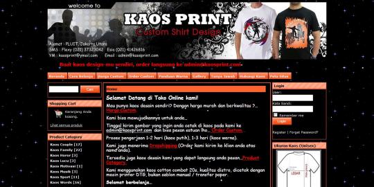 Kaos dengan desain yang menarik ada di KaosPrint
