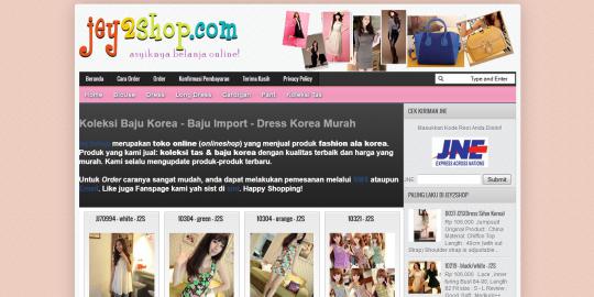 Jey2Shop.com, penyedia produk fasion ala Korea
