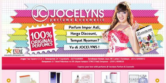 Belanja parfum original dengan harga diskon di Jocelyns.co.id