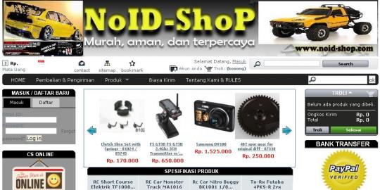 Noid-shop.com, tempat belanja penggemar mainan RC 