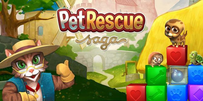 Selamatkan hewan  peliharaan  lucu  dalam Pet Rescue Saga 