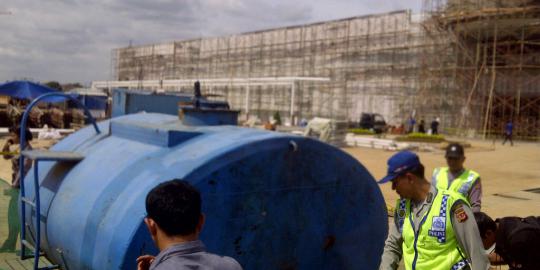 Polisi sita 1 ton BBM di proyek Lotte Mart Bogor
