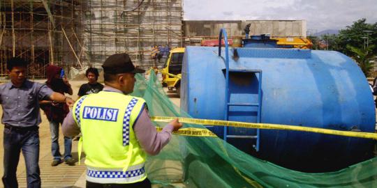 Polisi temukan timbunan 1 ton BBM di proyek Lotte Mart Bogor