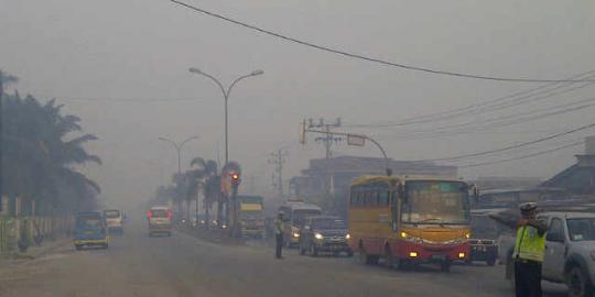 Kabut asap, bandara di Riau ditutup