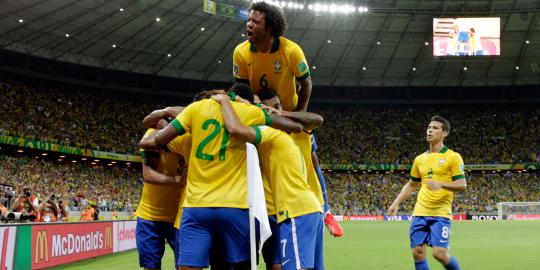 Neymar antar tim 'Samba' ke semifinal Piala Konfederasi 2013