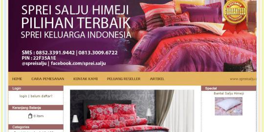 Spreisalju.com, tempat belanja sprei berkualitas