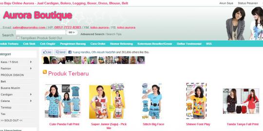 Auroraku.com, butik online produk fashion ala Korea