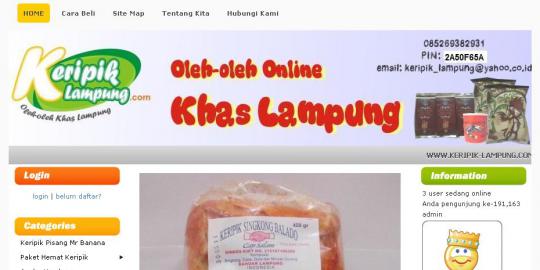Belanja oleh-oleh khas Lampung di Keripik-lampung.com