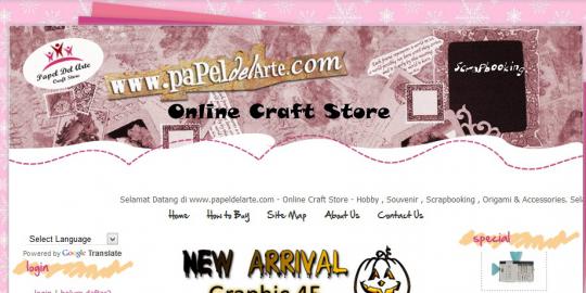 Papelderarte.com, tempat belanja penggemar scrapbook