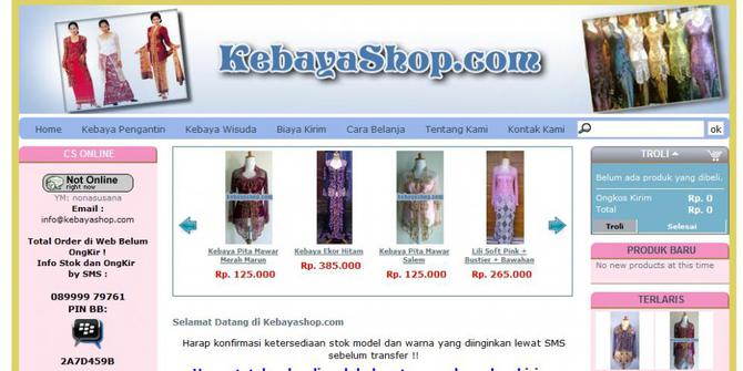 Ada kebaya modern cantik di KebayaShop.com  merdeka.com
