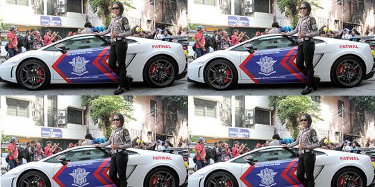 Polres Jakarta Utara pakai mobil Lamborgini untuk iklan