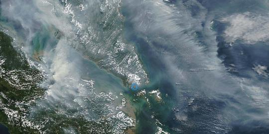 Pantauan sebaran asap Riau dari satelit NASA